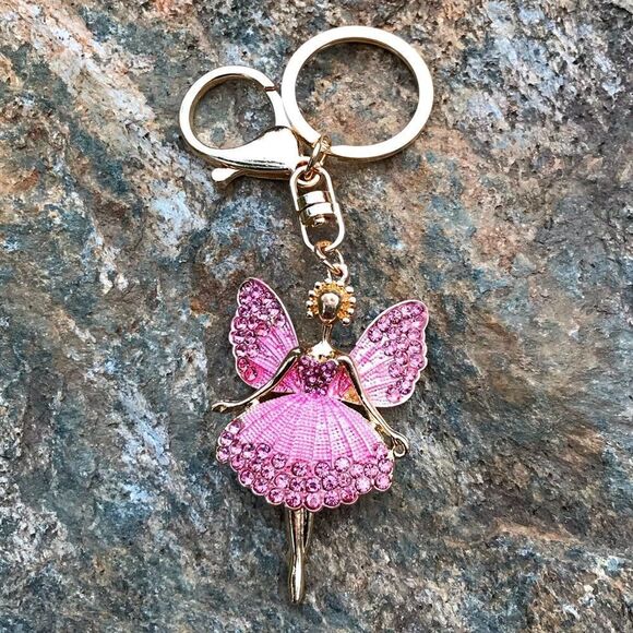 Pink Fairy Keychain - Picture 1 of 6